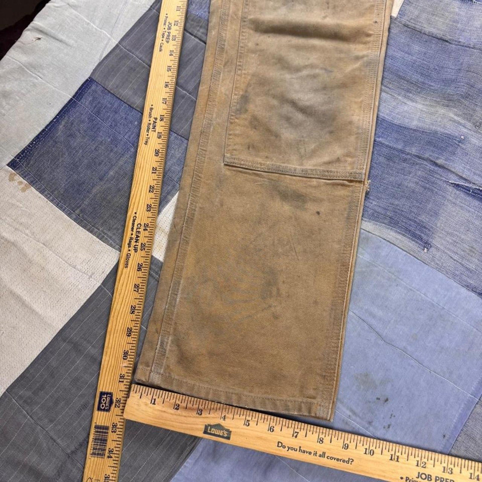 1990s Carhartt USA Brown Duck Double Knee Carpenter Pants Distressed | 29x31