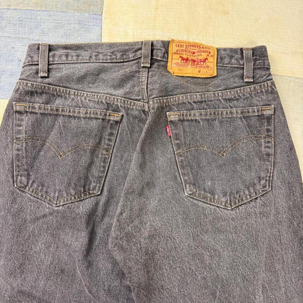 1990s Levi’s 501 Faded Black Button Fly Jeans | 30x33