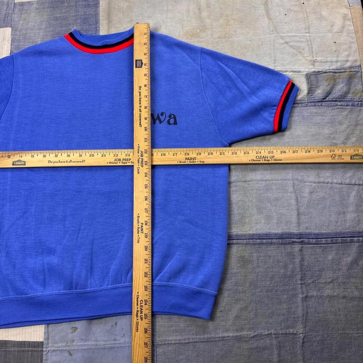1960s Champion Iowa Short Sleeve Sweatshirt | Large