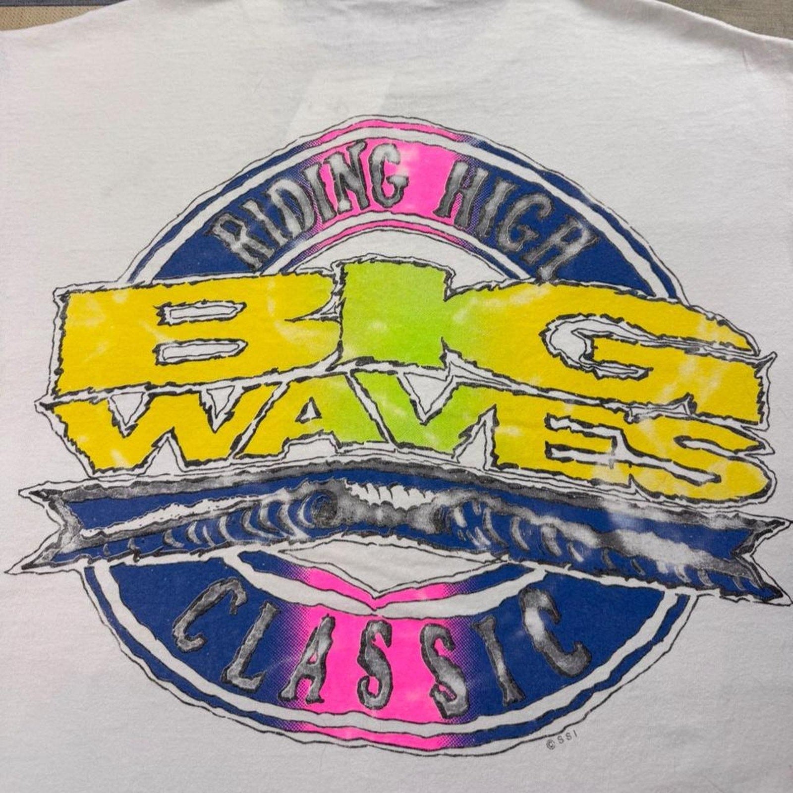 1990s Big Waves Riding High Classic Surf Tee | XL