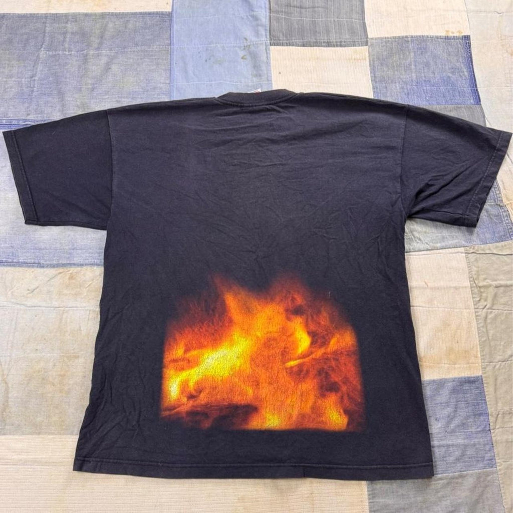 1990s EMP Fire Flames Double-Sided Graphic Tee | XL