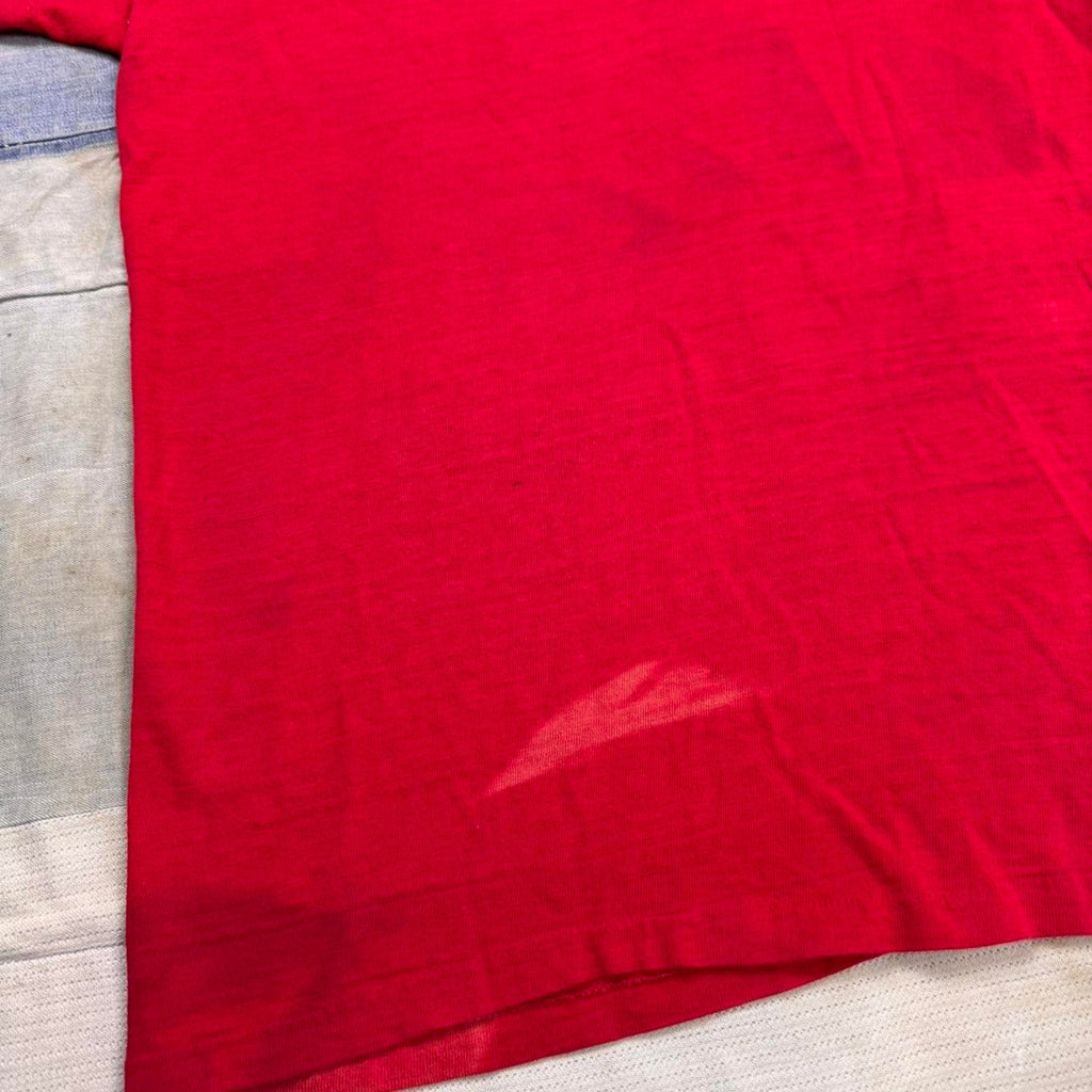1970s Red blank Soffe tee | XL