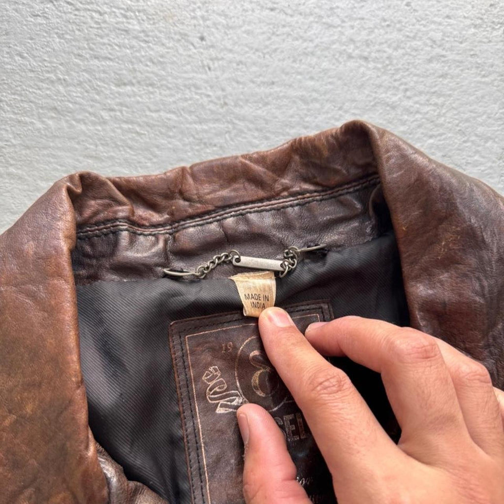2000s Diesel Leather Moto Jacket | S