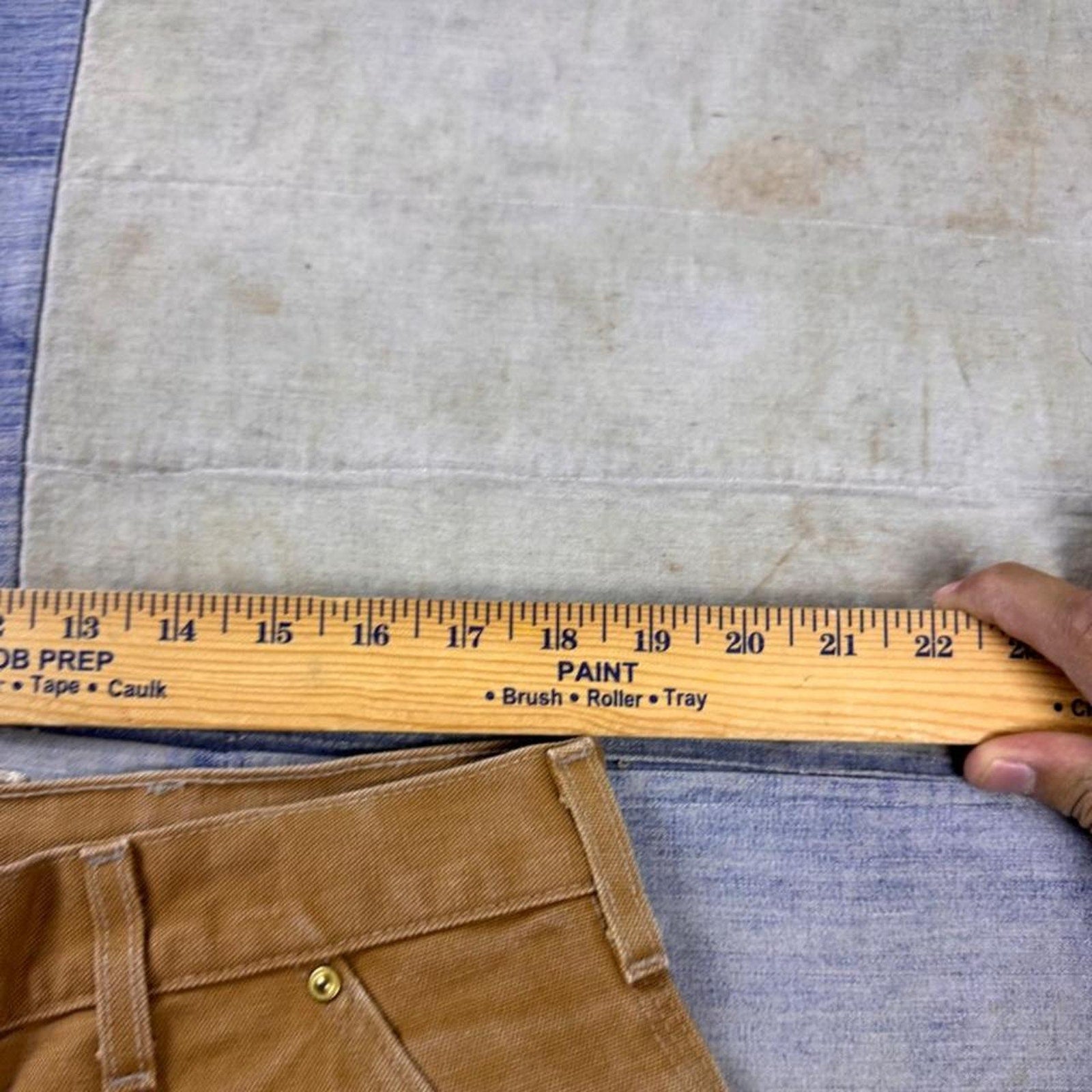 2000s Carhartt tan canvas Double Knee carpenter pants | Size 38x30