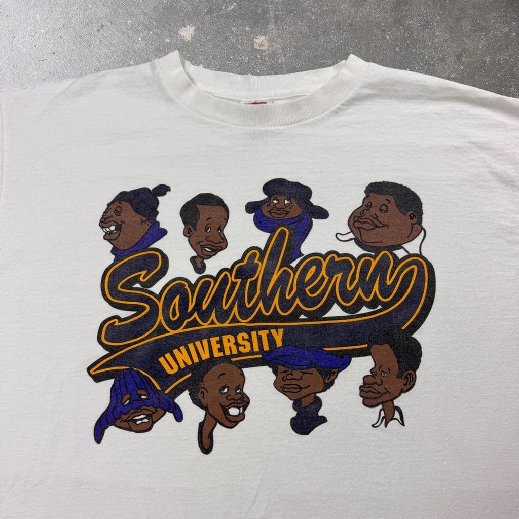 1990s Southern University Caricature Graphic Tee | XL
