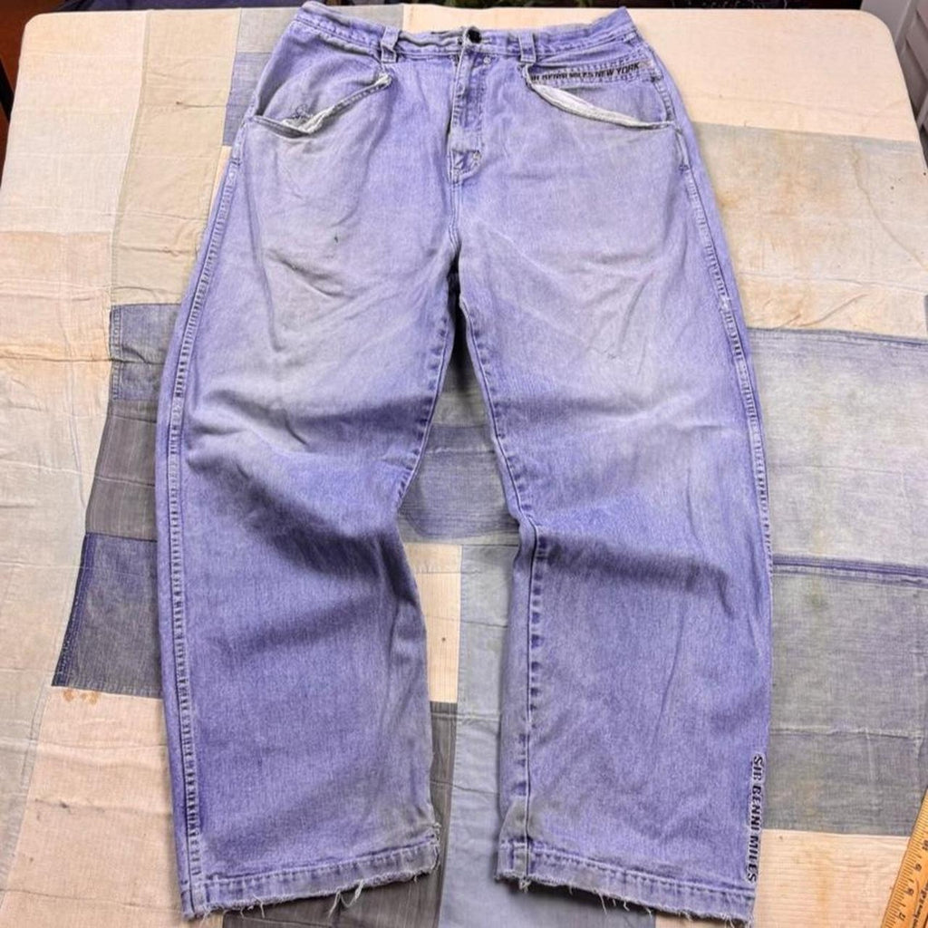 1990s Sir Benni Miles New York Baggy Denim Jeans | 36x31.5