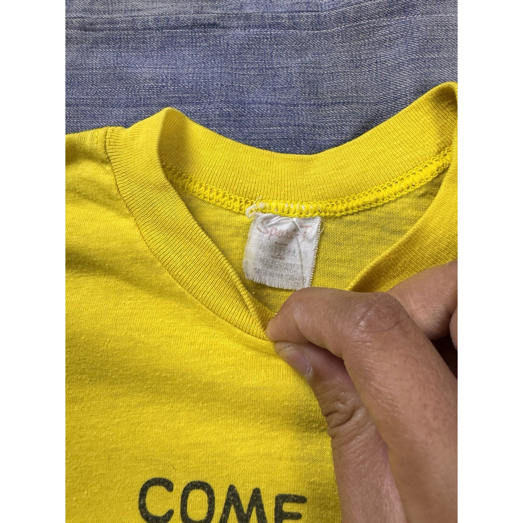 Vintage 80s Florida Keys Come Again Sex Orgy Nude Tee Single Stitch USA Sz Med