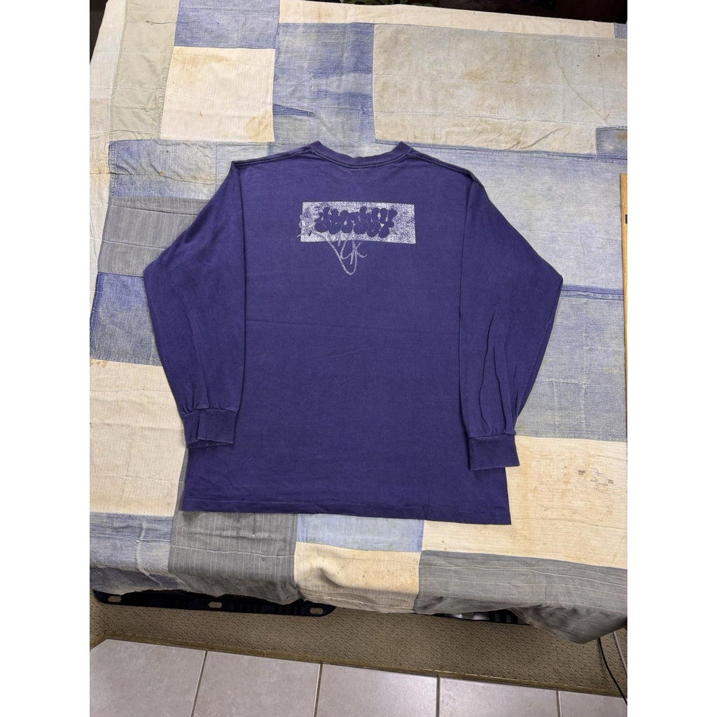 1990s Stussy Graffiti Long Sleeve Tee | Large
