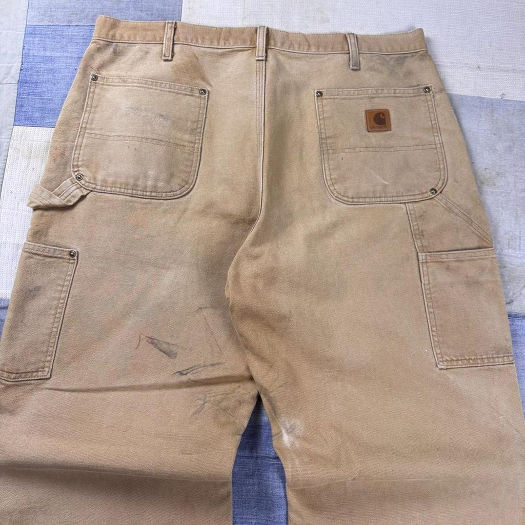 2000s Carhartt Brown Duck Double Knee Carpenter Pants | 36x31
