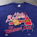1999 Atlanta Braves Tomahawk Chop MLB cotton tee | XL