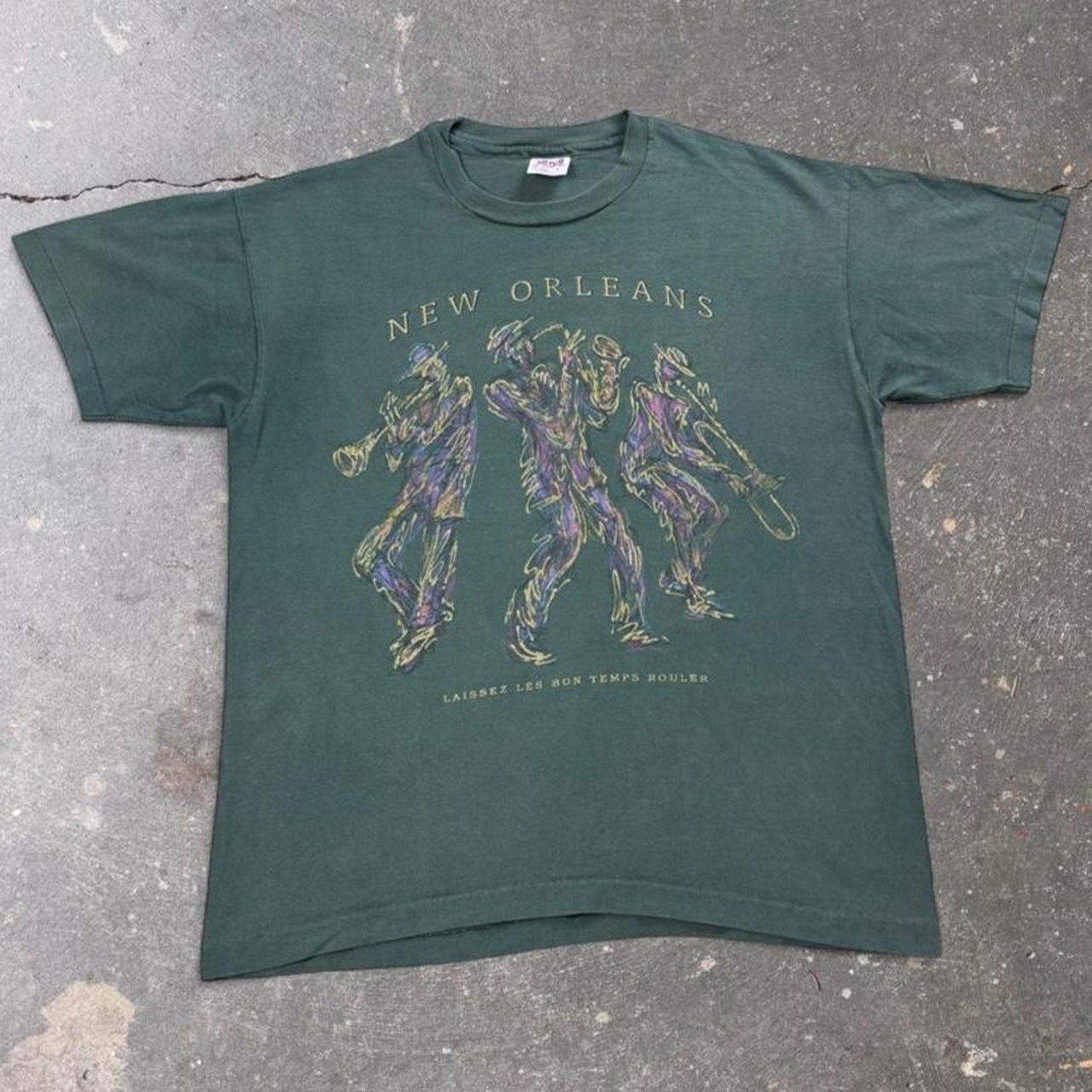 1990s New Orleans Jazz Musicians Graphic Tee | Large