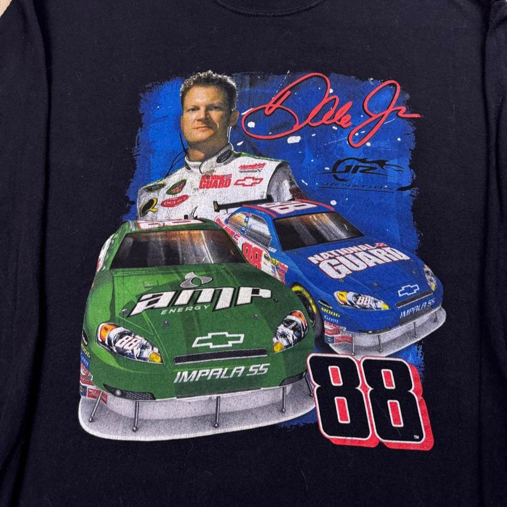 2000s Dale Earnhardt Jr. No. 88 Amp Energy National Guard NASCAR Long Sleeve Tee | Large