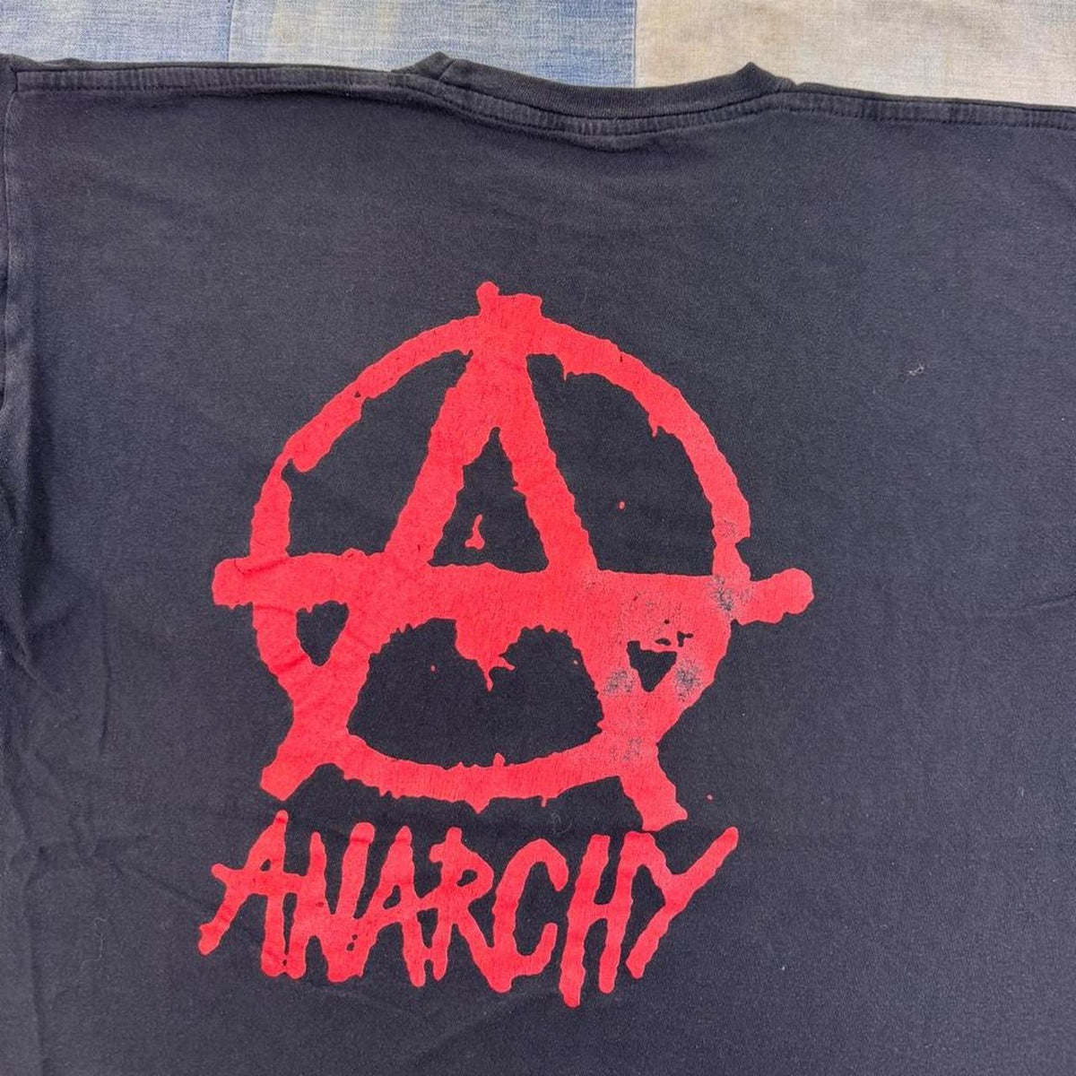 1990s Anarchy Symbol Punk Graphic Tee | XL