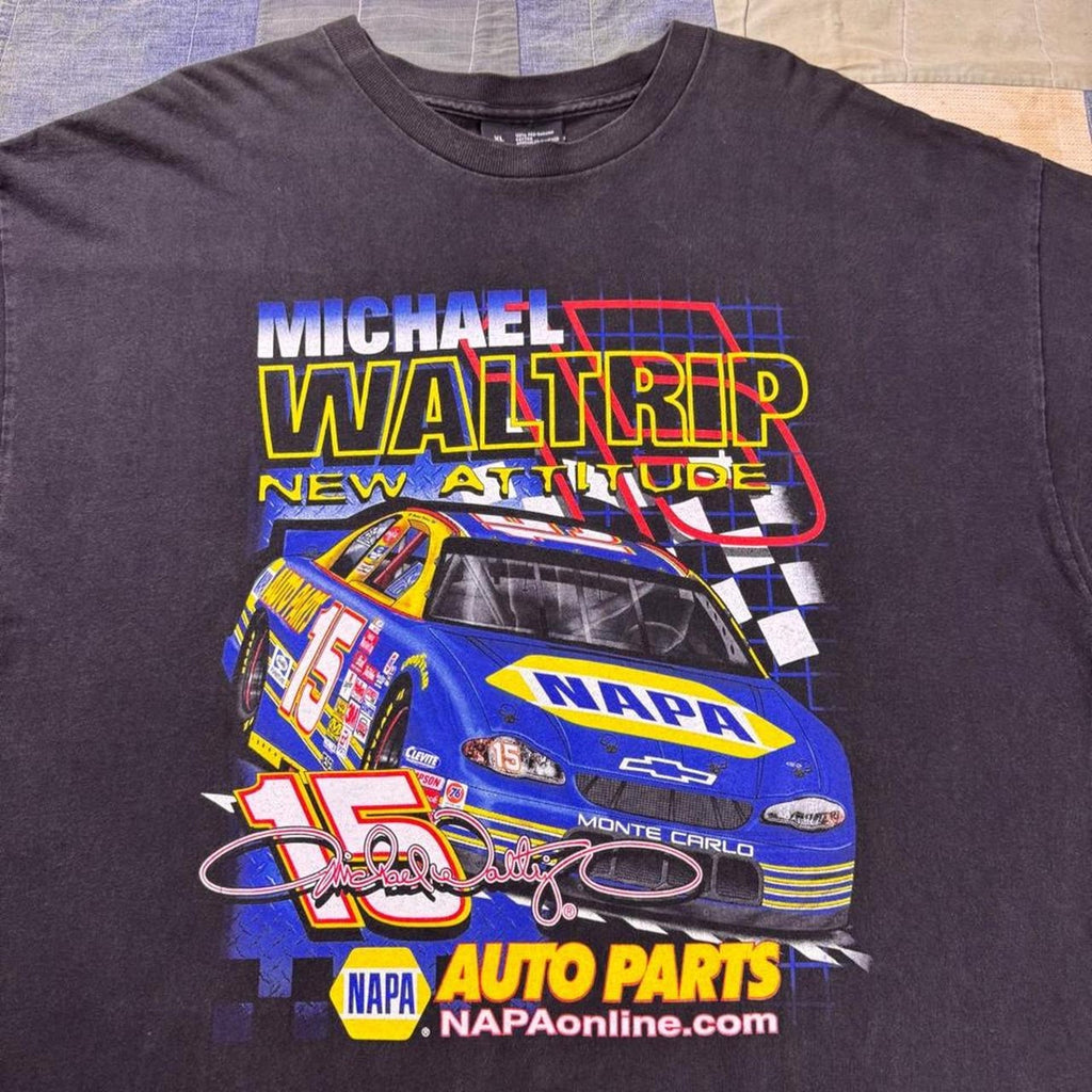 2000s Michael Waltrip  NAPA New Attitude NASCAR T Shirt | XL