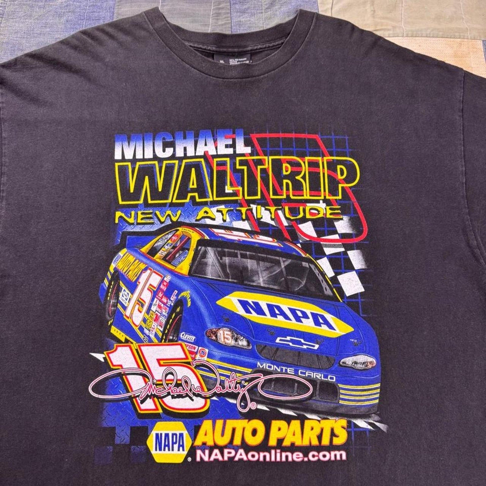 2000s Michael Waltrip  NAPA New Attitude NASCAR T Shirt | XL