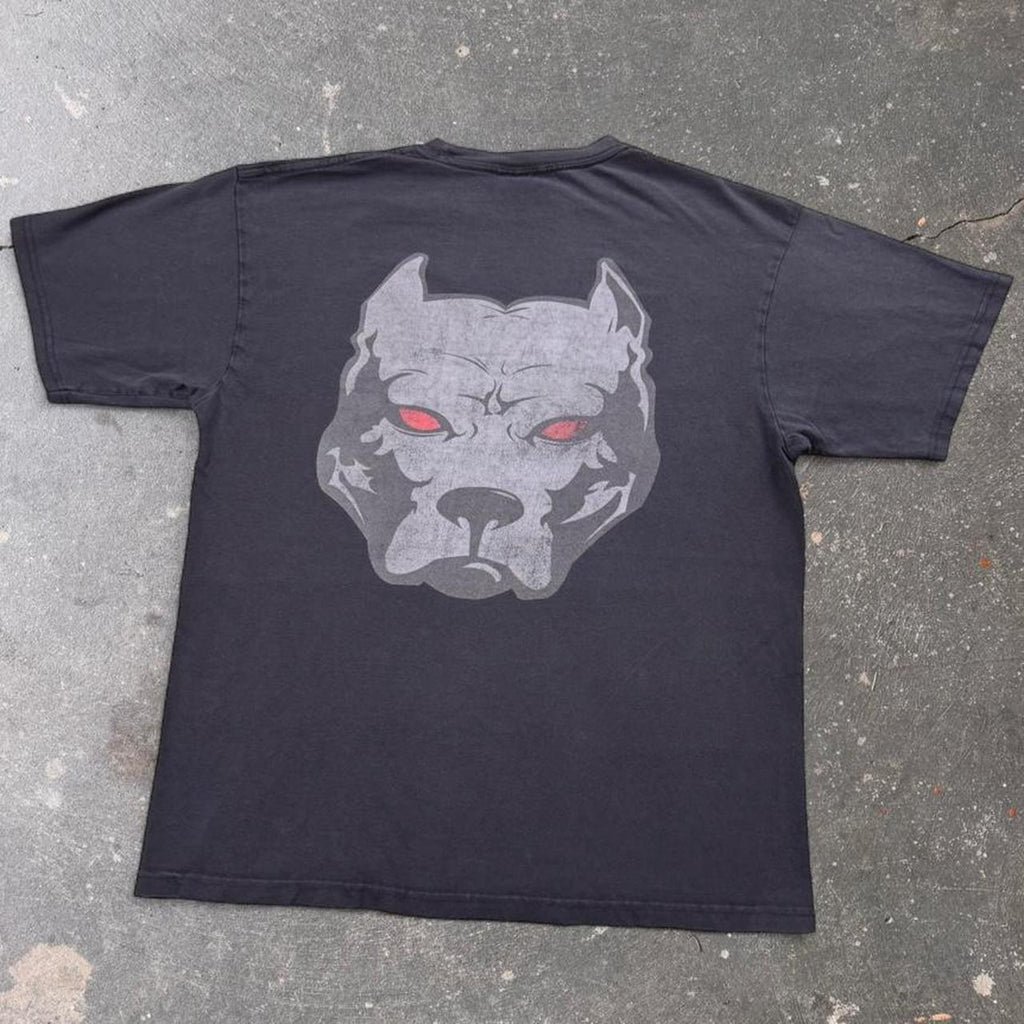 2000s Pit Bull Germany Red Eyes Dog Graphic Tee | Medium
