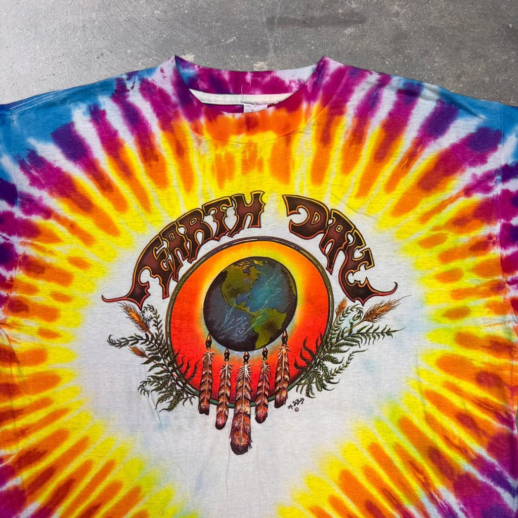 1990s Earth Day tie-dye tee | Large