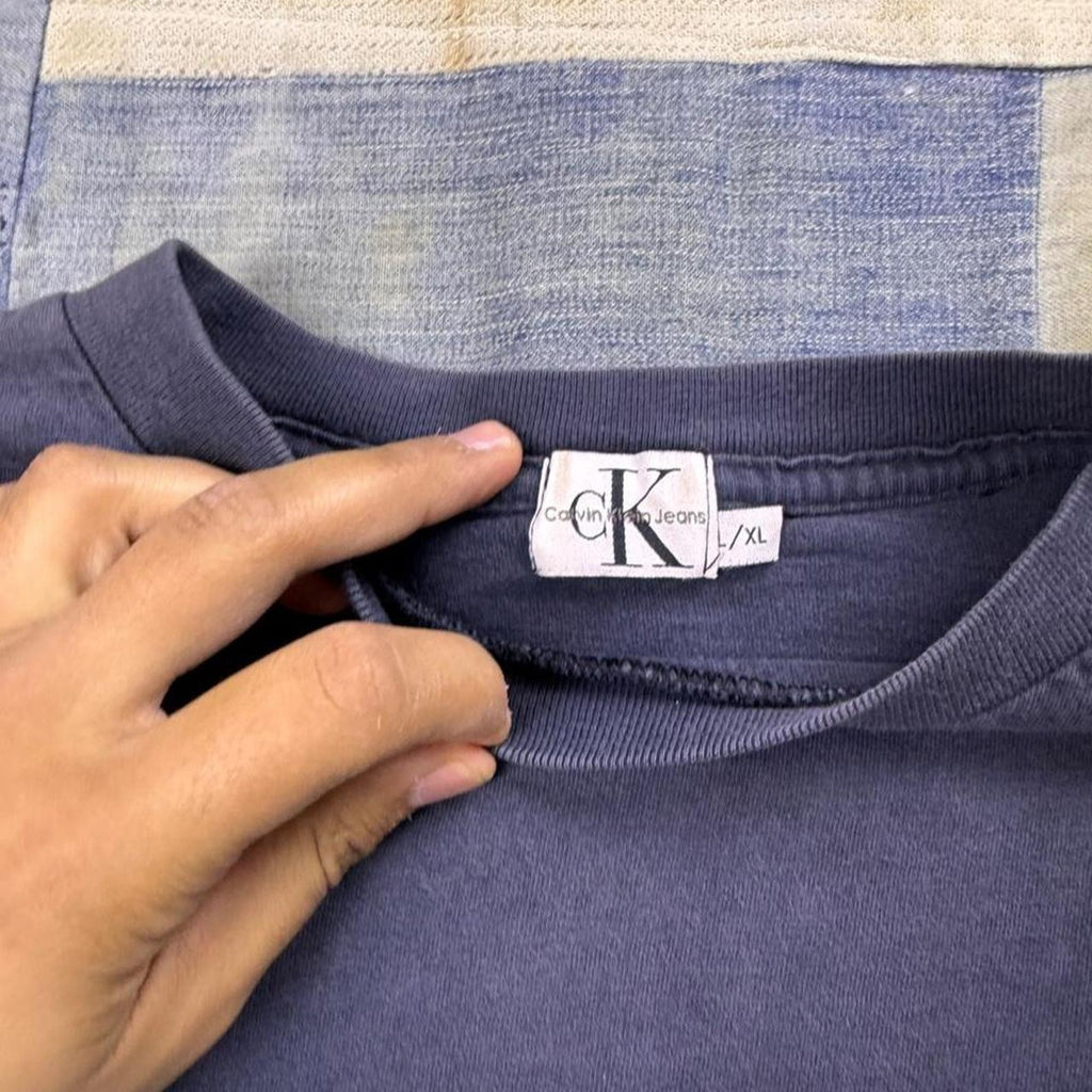 1990s Calvin Klein Jeans Stencil Logo Tee | XL