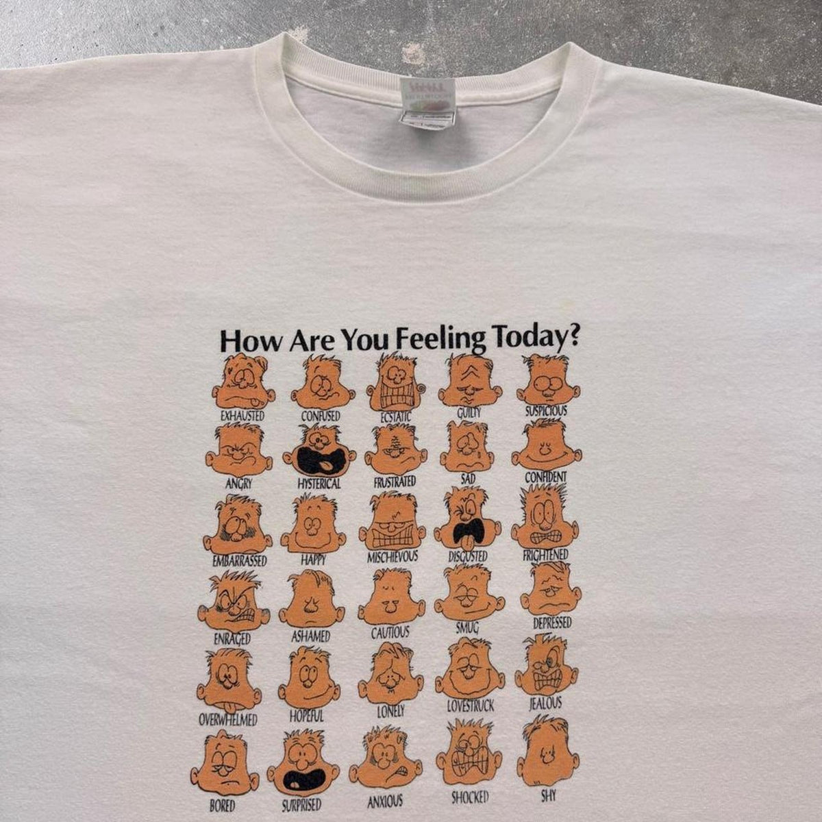 2000s How Are You Feeling Today Emotions Graphic Tee | XL