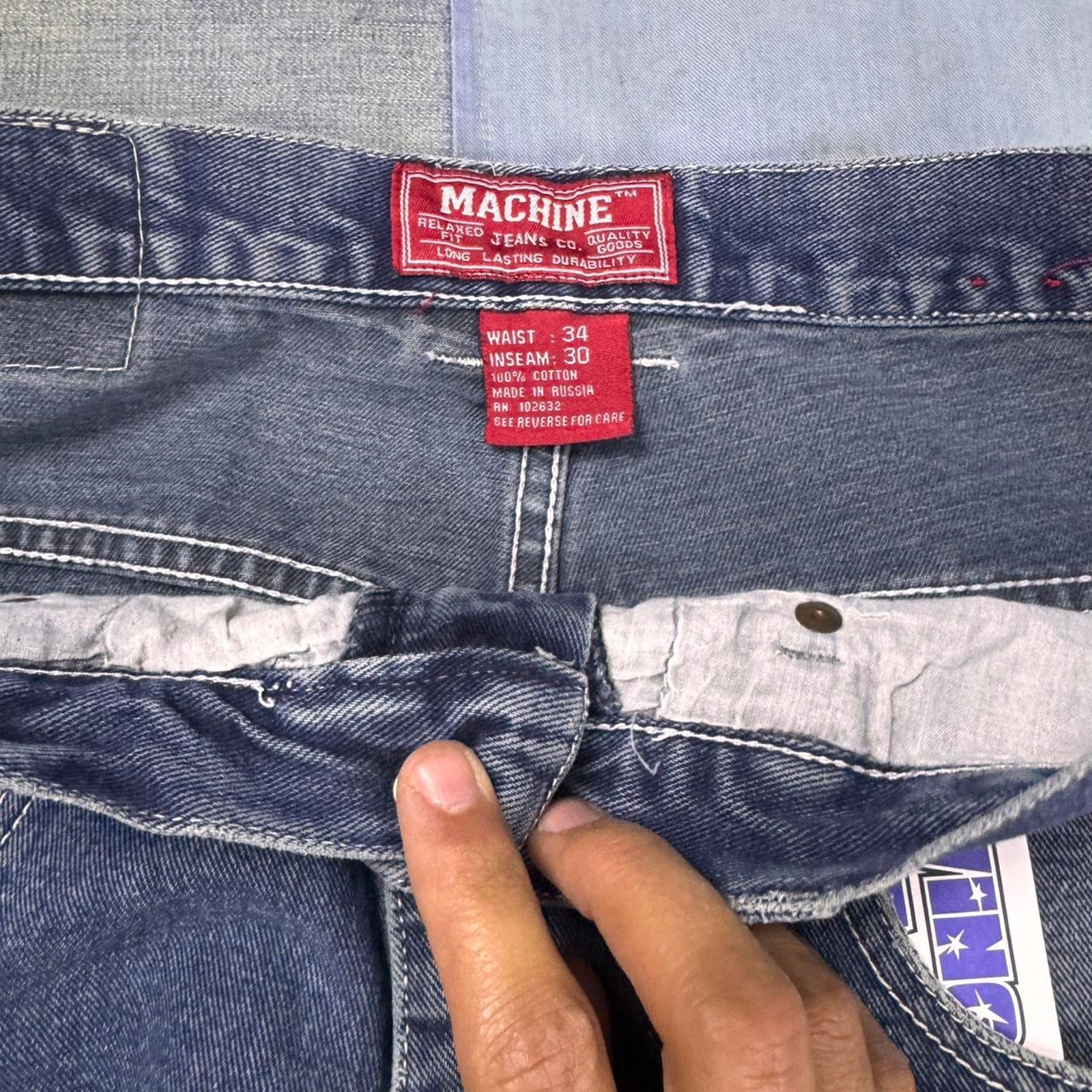 2000s Machine Jeans Baggy Carpenter Denim Jeans |  34x30