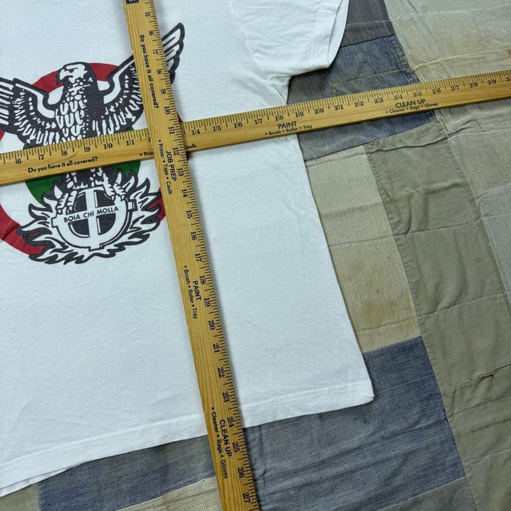 1990s Italian Boia Chi Molla Eagle Political Graphic Tee | Medium