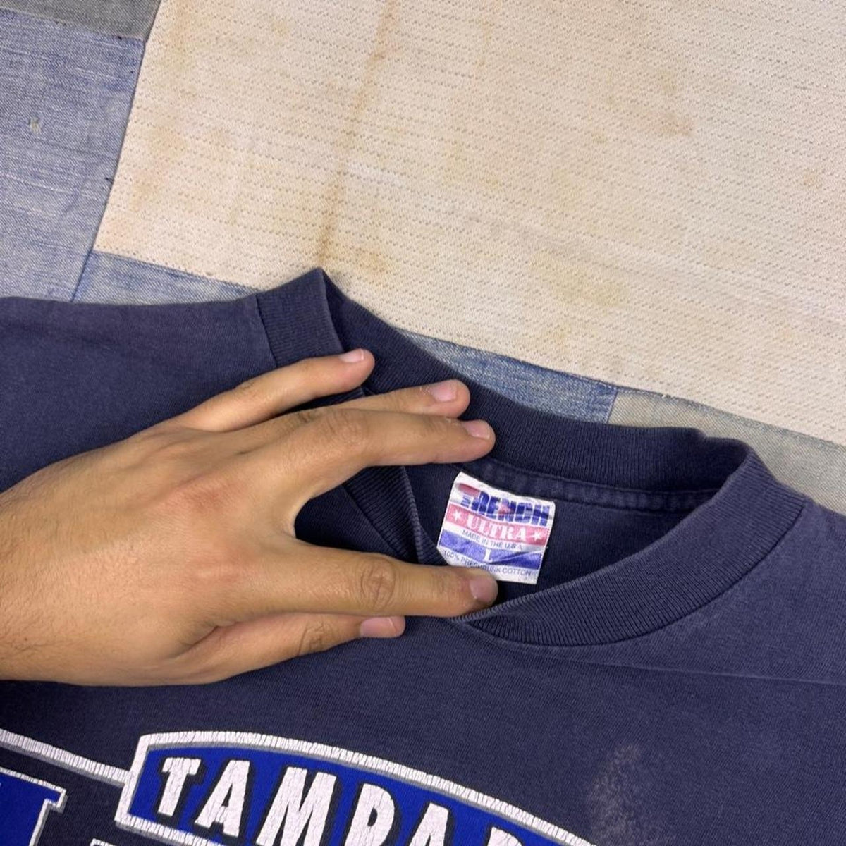 1990s Tampa Bay Lightning Trench T-Shirt | L