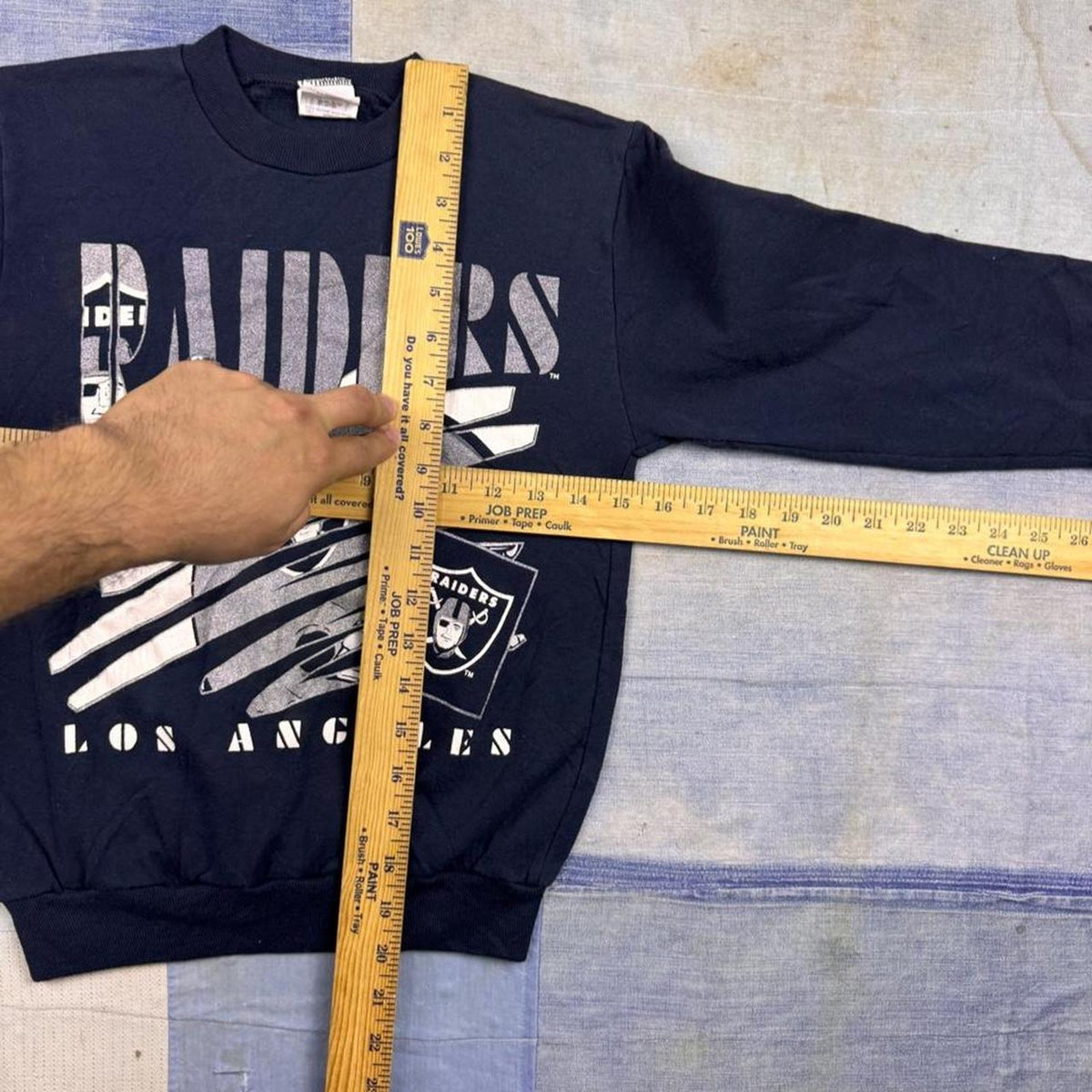 1990s Los Angeles Raiders Crewneck Sweatshirt Black NFL Graphic | Youth M 10-12