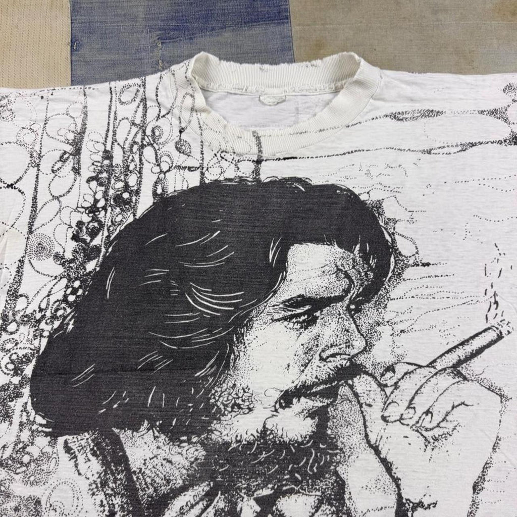 1990s Che Guevara Cigar All-Over Print Distressed Tee | XL