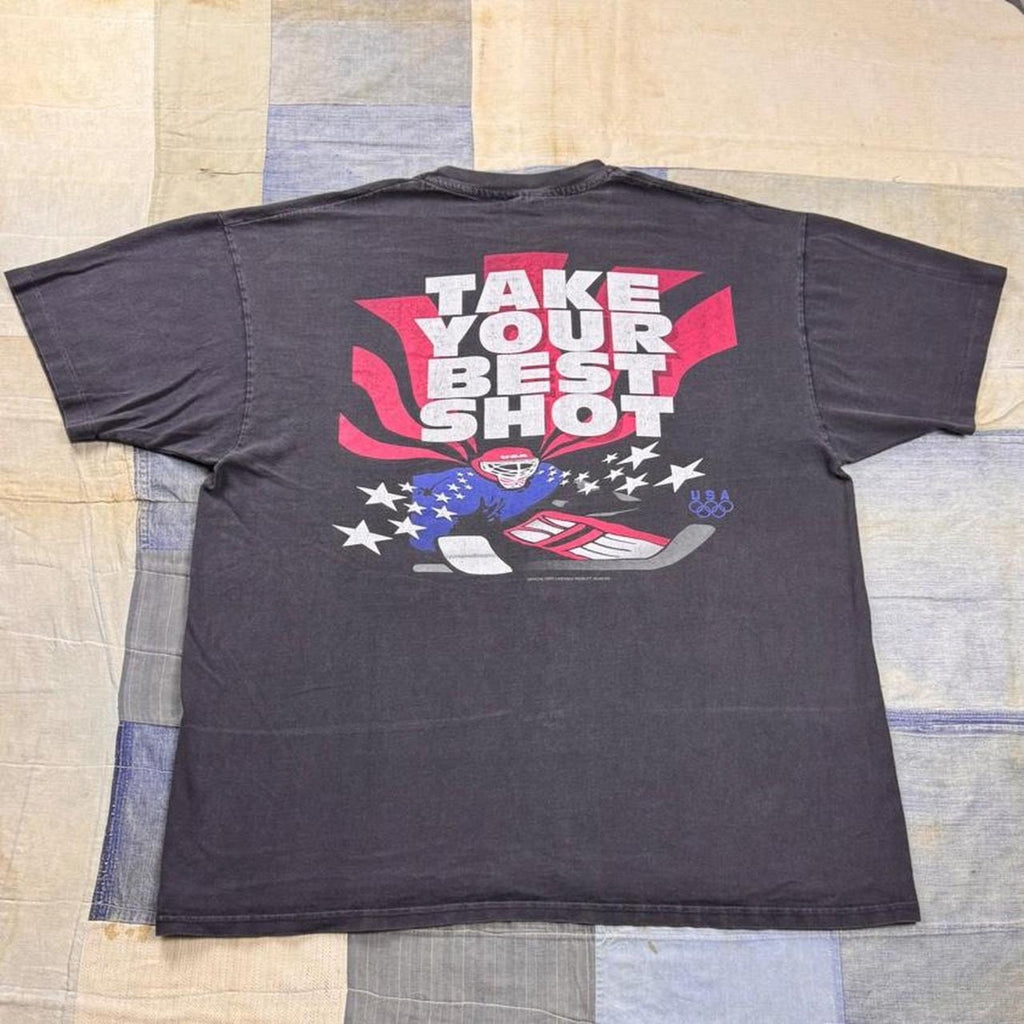 1990s USA Olympic Team Hockey Double Sided Tee | XXL