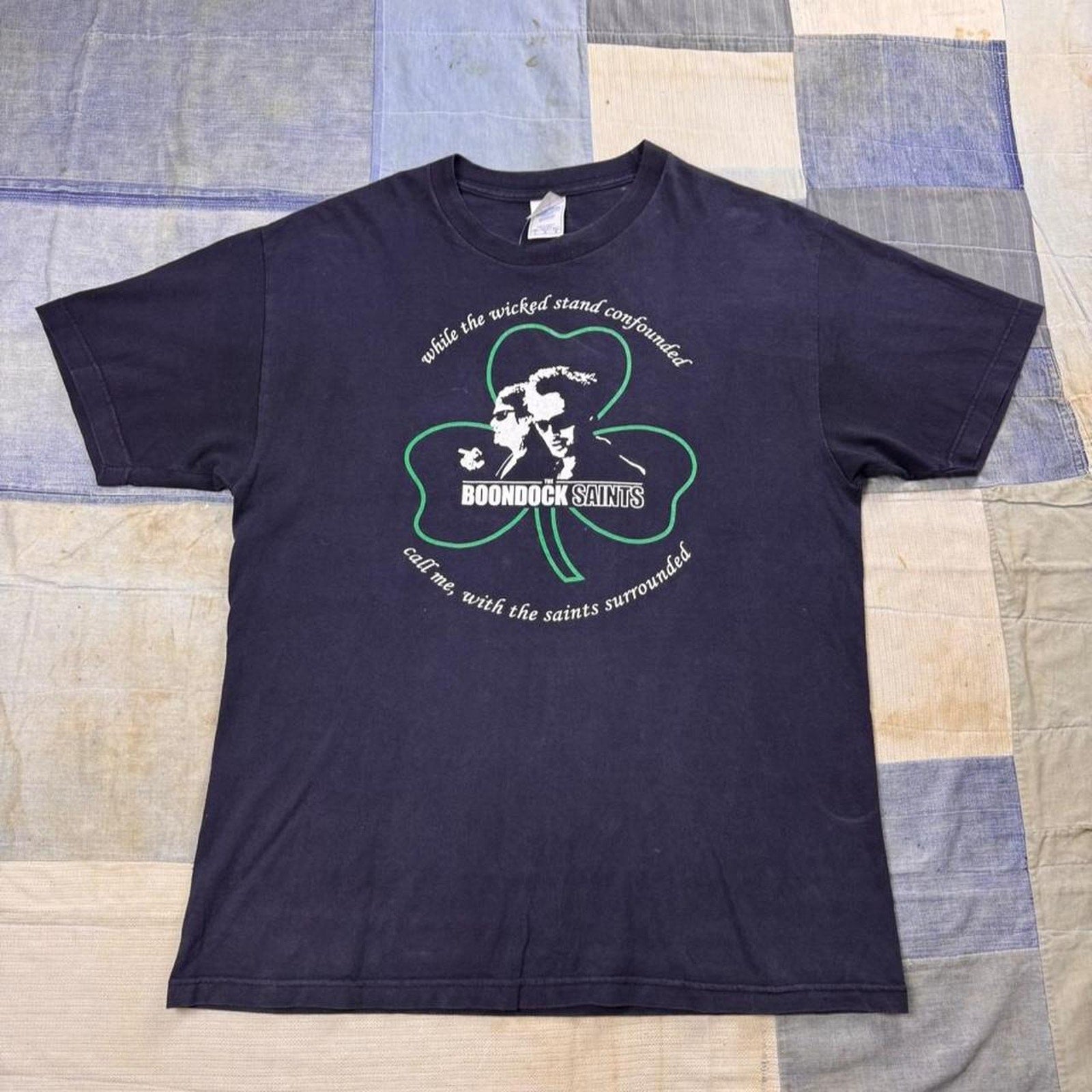 2000s The Boondock Saints Shamrock Movie Graphic Tee | Large