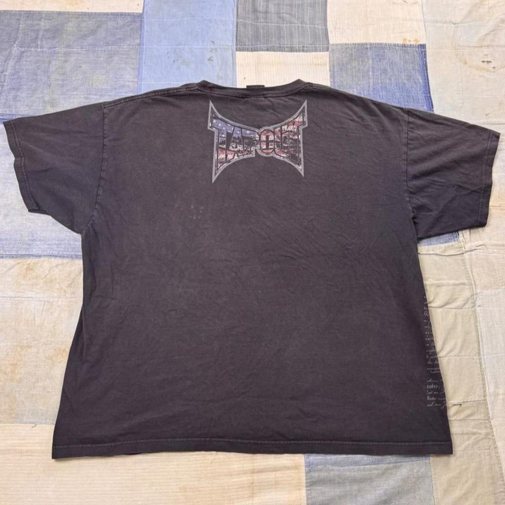 2000s Tapout American Flag Declaration Graphic Tee | 2XL