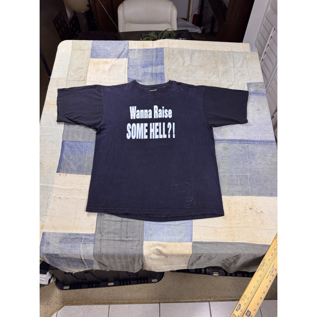 Vintage WWF Steve Austin Hell Yeah Skull Double Sided T Shirt XL Wrestling