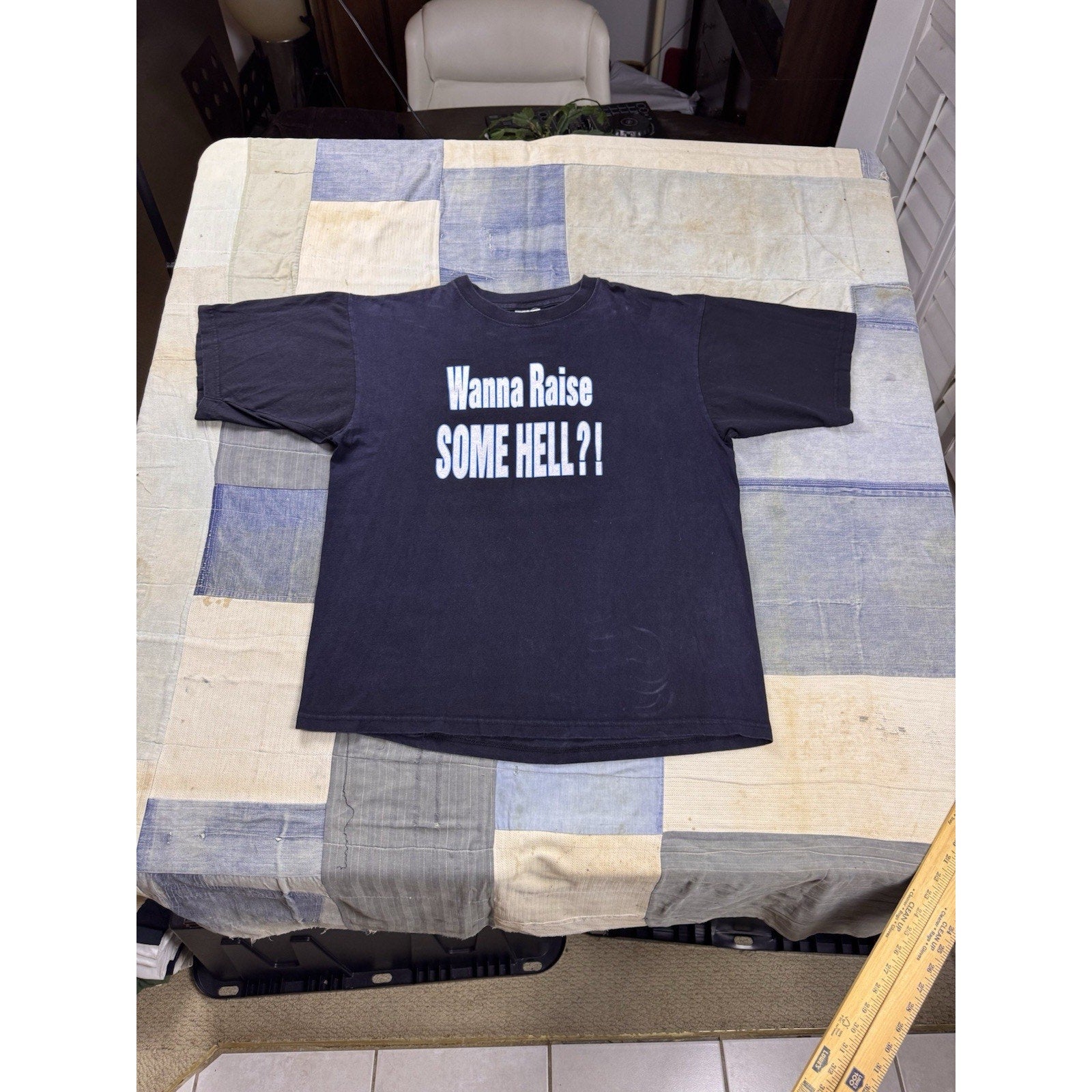 Vintage WWF Steve Austin Hell Yeah Skull Double Sided T Shirt XL Wrestling