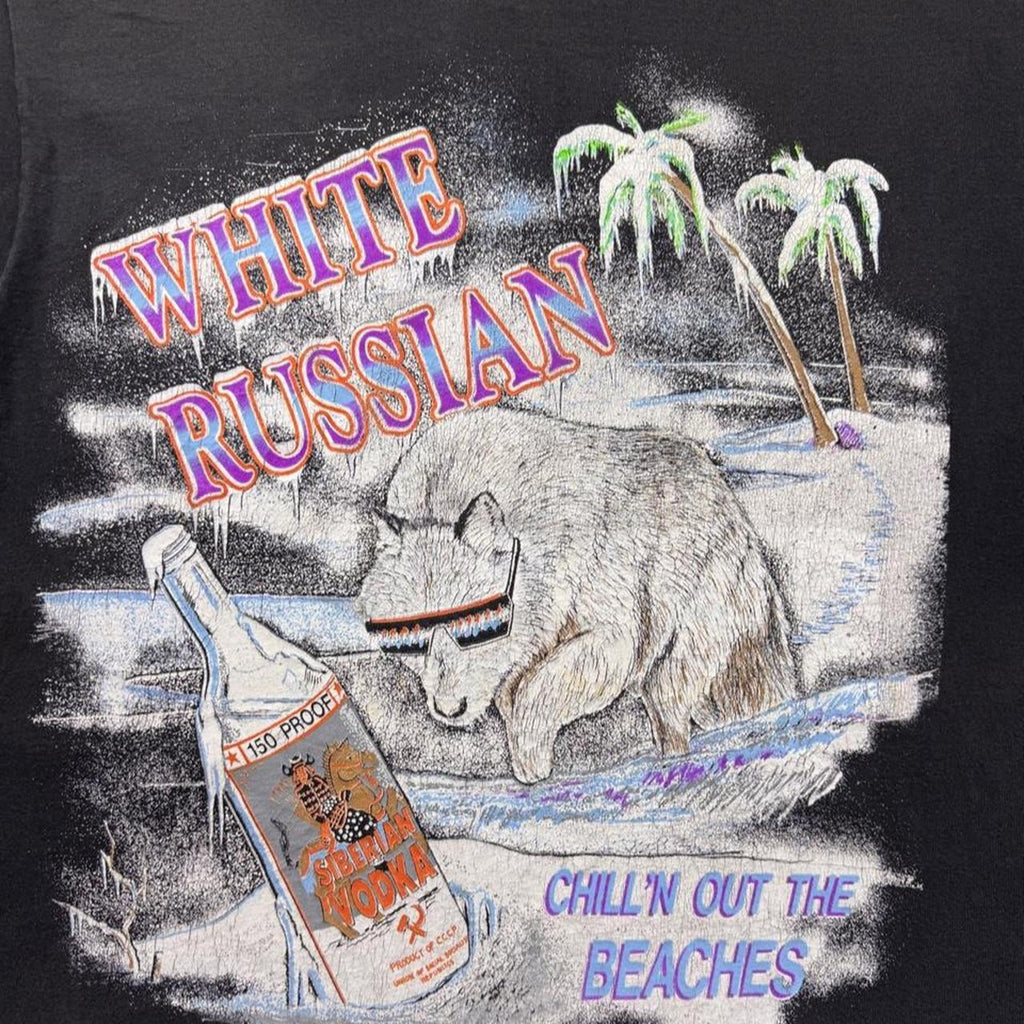 1992 White Russian Vodka Polar Bear Beach Tee | XL