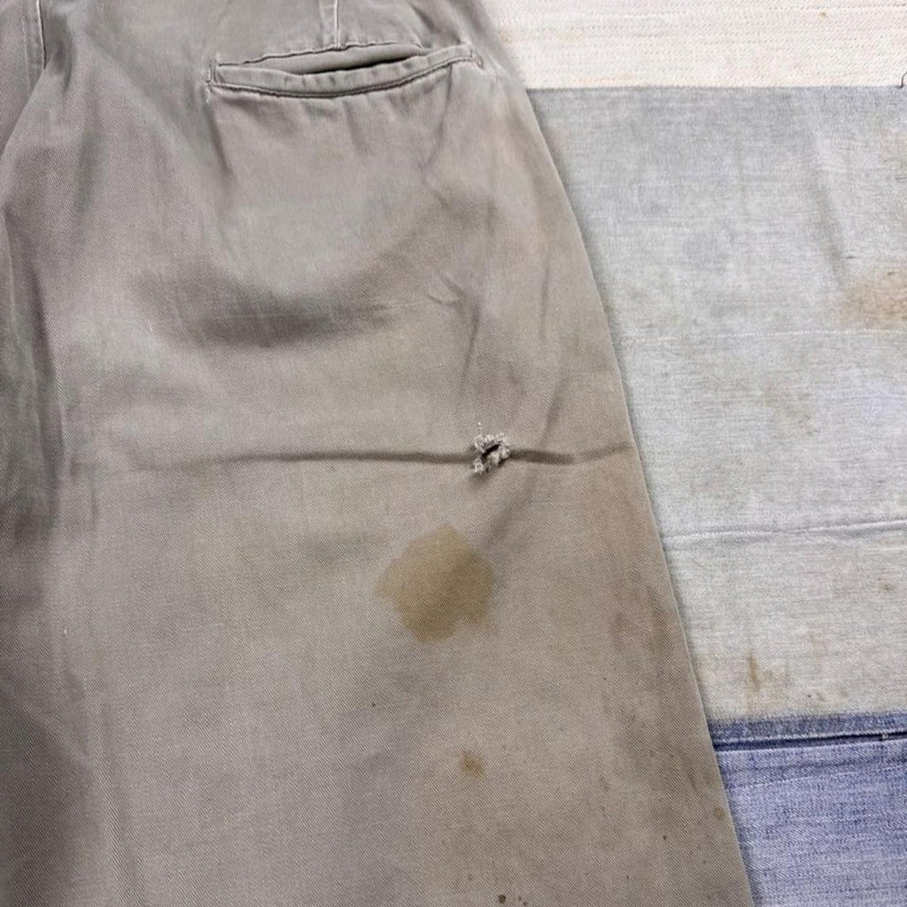 1960s Big Smith Distressed Khaki Work Pants | 28x29