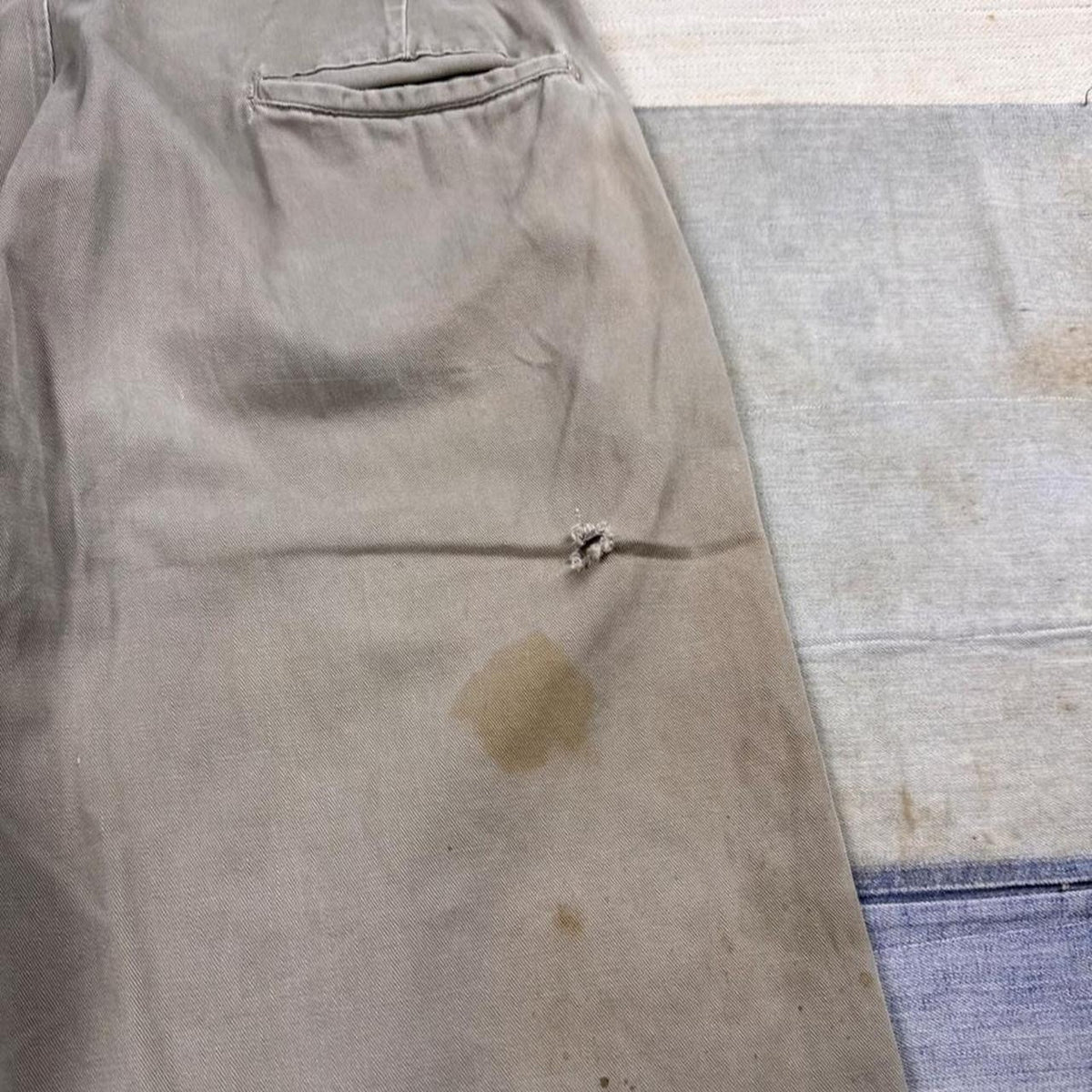 1960s Big Smith Distressed Khaki Work Pants | 28x29