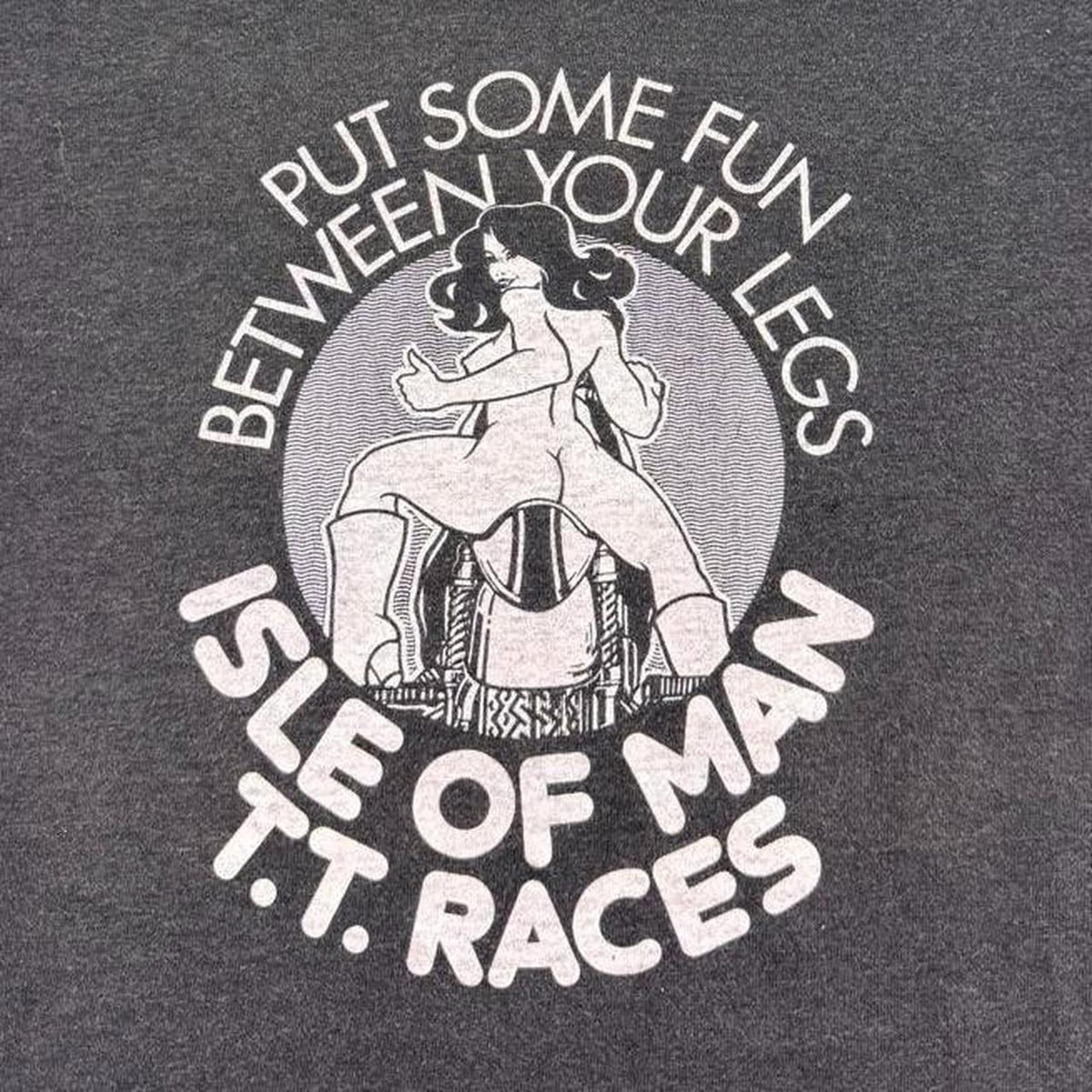 1970s Isle of Man TT Races Motorcycle Graphic Tee | Medium