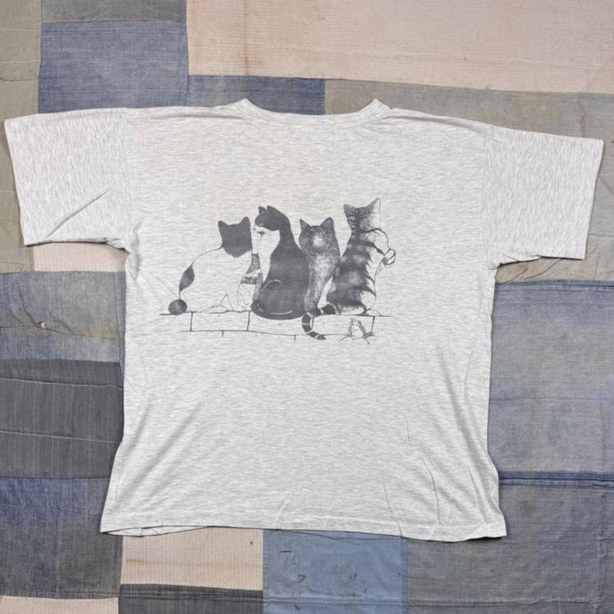 1990s Cats On A Wall Double Sided Tee | XL