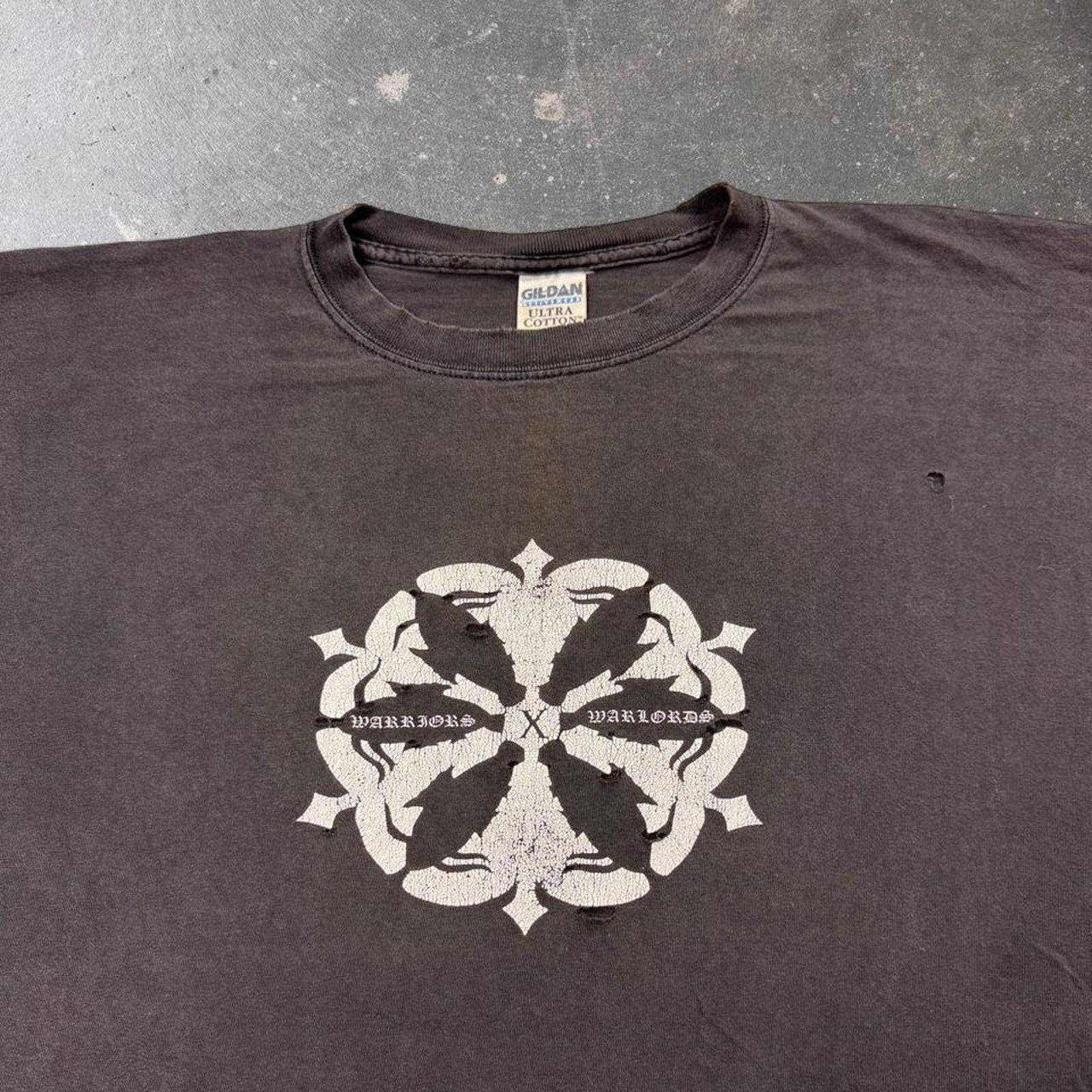 2000s Warriors Rat Crest Distressed Graphic Tee | 3XL