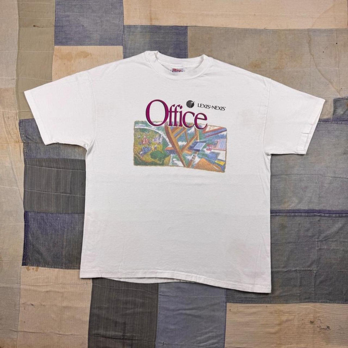 1990s Lexis-Nexis Office Software Tech Promo Hanes Beefy-T Tee | XL