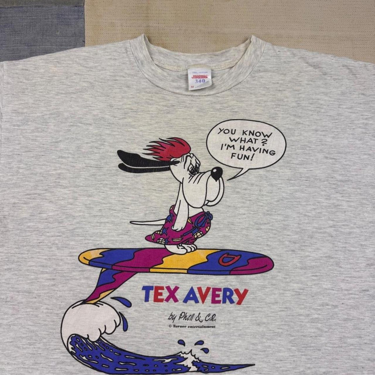 1990s Tex Avery Surfing Dog Tee | M