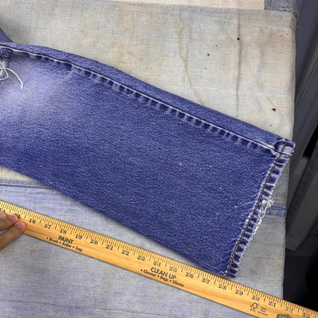 2000s Levi's 517 Boot Cut Distressed Faded Blue Denim Jeans Made in Dominican Republic | 32 x 28.5