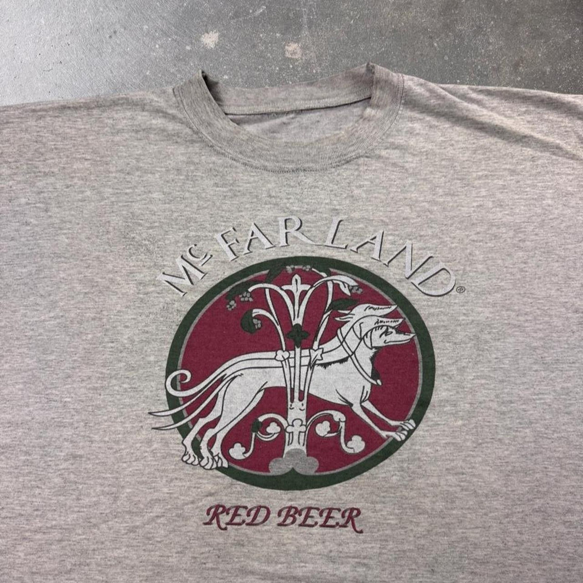 1990s McFarland Red Beer Graphic Tee | XL