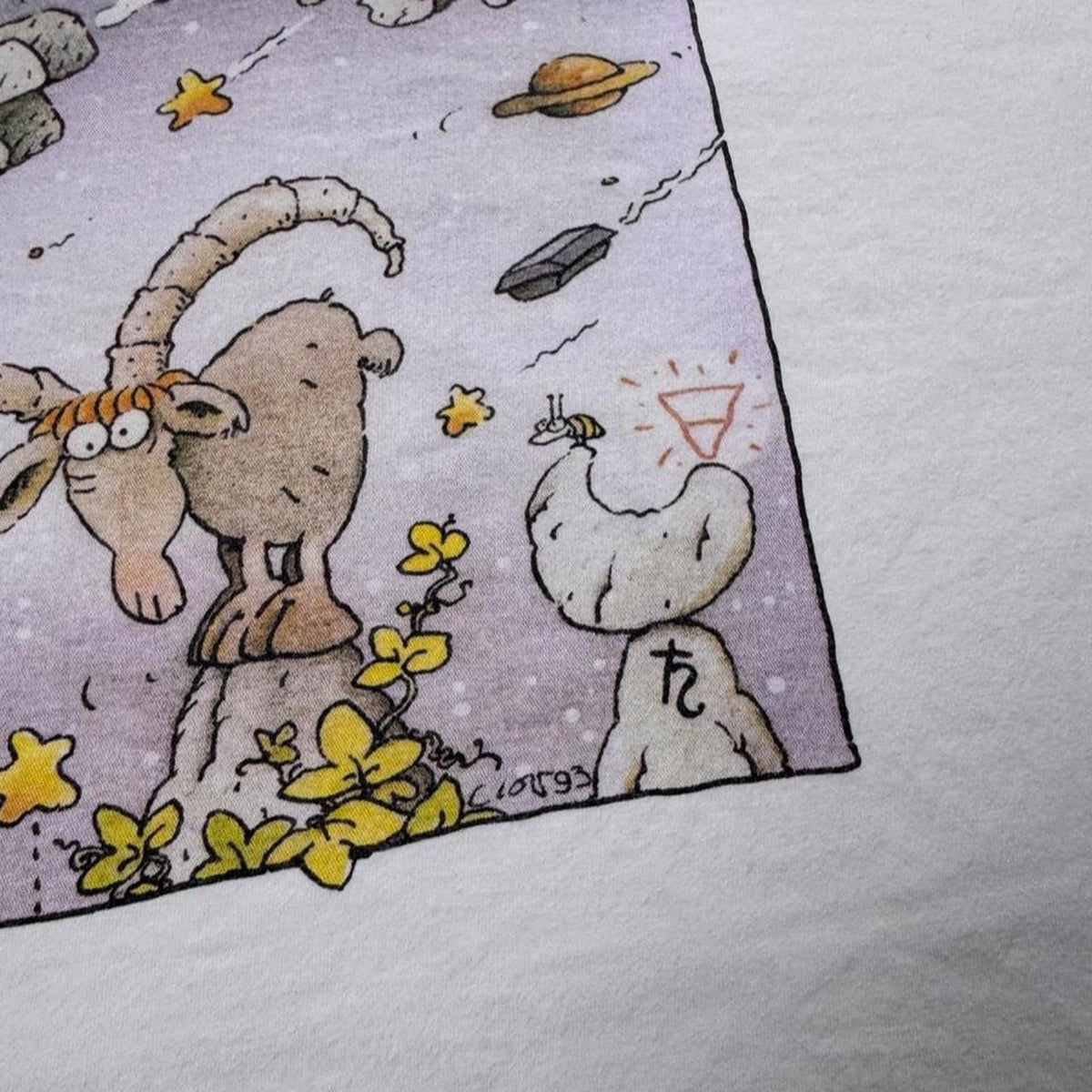 1990s Karvea Pharmaceutical Space Cartoon Graphic Tee | Large