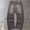 2000s Indigo Red faded black baggy jeans | 36x32
