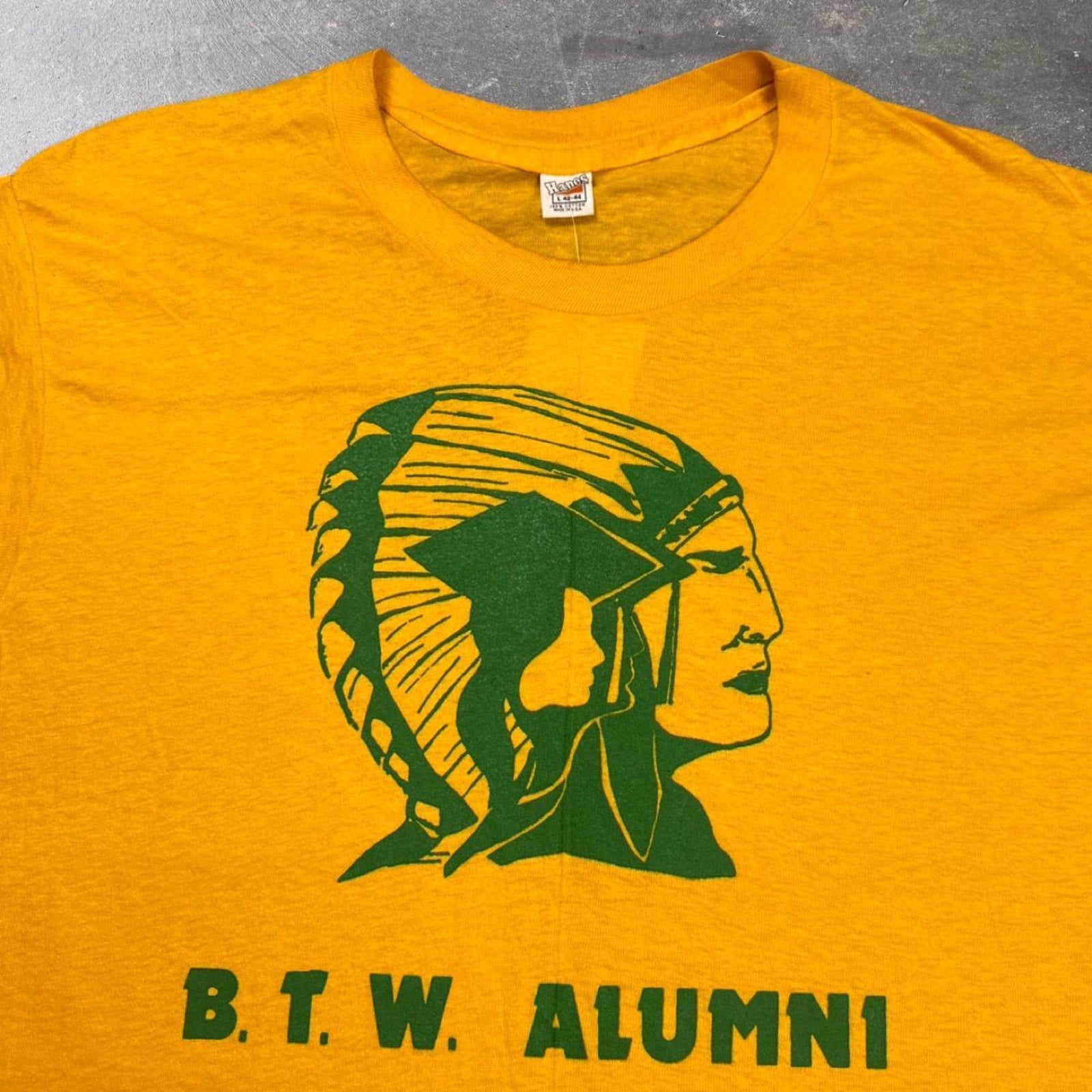 1970s B.T.W. Alumni Native American tee | Large