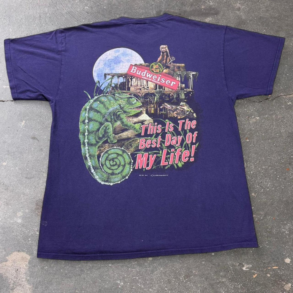 1990s Budweiser King of Beers Chameleon Tee | XL