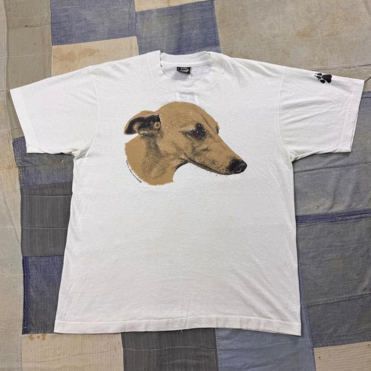 1993 Greyhound Dog Portrait Graphic Tee | Large