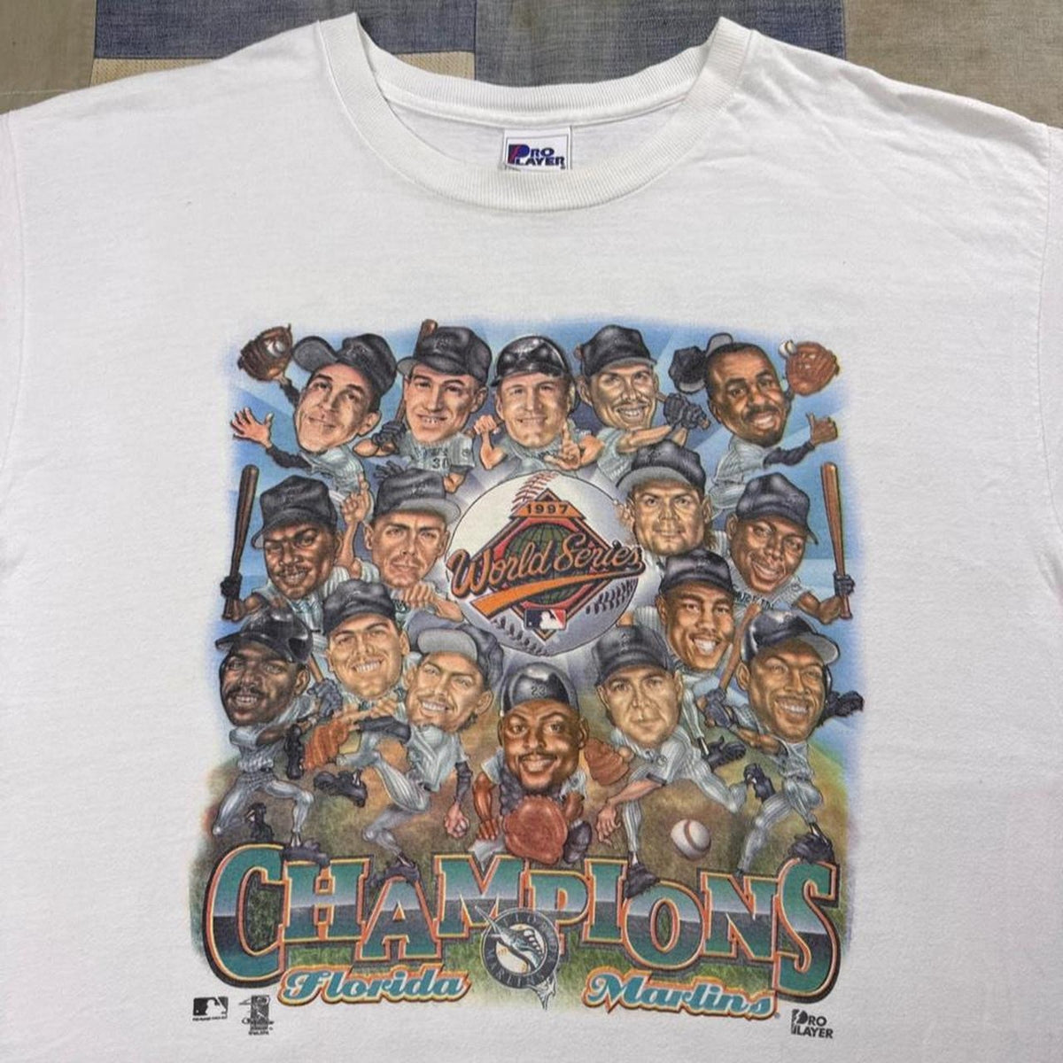1997 Florida Marlins World Series Champions Pro Player Tee | XL