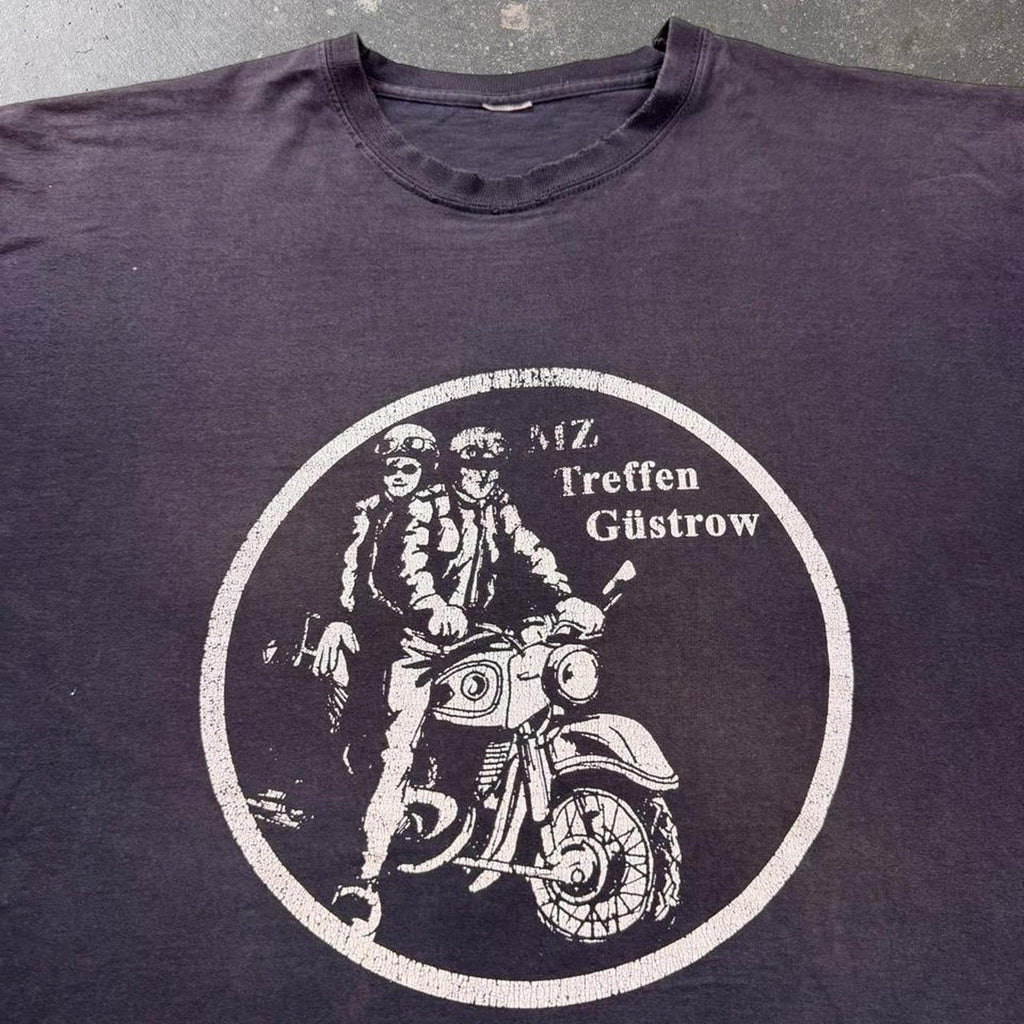 1990s MZ Treffen Güstrow Motorcycle Graphic Tee | XL